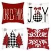 Funda de Almohada Popular Transfronteriza de Navidad Vacaciones Papá Noel Lino Decoración para el Hogar Funda de Almohada Ventas Directas de Fábrica Venta al por Mayor