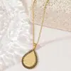 Colgante de Gota de Agua de Acero Inoxidable de Venta Caliente Transfronteriza Collar de Acero de Titanio con un Diseño Elegante Que No se Desvanece, Cadena para Clavícula Accesorios de Venta Caliente al por Mayor