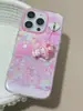Funda Rosa Girly para Sofá Melody Adecuada para Teléfono Móvil Apple 16Promax Iphone15 Colgante de Dibujos Animados 14 Coreano 13