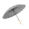 16 Osso Cor Lisa Alça Longa Guarda-chuva Criativo Pequeno Fresco Simples Cor Sólida Alça De Madeira Guarda-chuva Fixo Impressão Logotipo Publicidade Guarda-chuva Multicolorido