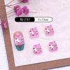 Nuevos Accesorios de Arte de Uñas de Gato KT Accesorios de Uñas de Dibujos Animados Serie Hello Kitty de Fresa Flash Fino Falda Corta Uso Accesorios de Armadura