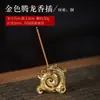 Incensário de cabaça de cobre com nove furos mini criativo japonês gota d'água linha oculta reboque de incenso antigo pequeno acessórios de queimador de incenso
