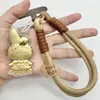 Chaveiro de Ouro Puro 999 Melodia Fofo Criativo Desenho Animado Cordão Corrente para Celular Bolsa Pingente Presente
