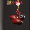 Pingente de Corrente para Celular Sapo de Madeira Arco-Íris Yiming Xianyuan Sandália Criativa de Sândalo Animal Desenho Animado Sapo Ornamento