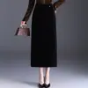 Falda Elegante de Longitud Media, Ajustada, de Cintura Alta para Mujer, Estilo Nuevo Otoño 2026, Pieza Única, Elegante, que se Ajusta a la Cadera, con Abertura, Falda Midi