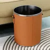 Cubo de Basura de Cuero para Uso Doméstico y Comercial, Gama Alta, para Dormitorio, Oficina, Comedor, Sala de Estar, Doble Capa, Baño, Modelo Nuevo