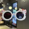 Lindas Gafas de Sol Polarizadas para Niños con Forma de Gato, Estilo Princesa Kt, para Jugar y Tomar Fotos, Gafas de Sol de Silicona Suave de Alta Calidad, Adorables