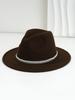 Sombrero de copa unisex estilo británico Sombrero vaquero vintage Accesorios de diamantes de imitación de perlas blancas Cinturón para regalos de boda