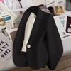 Chaqueta de Traje Corta Blanco Cremoso para Mujer 2023 Primavera y Otoño Nuevo Diosa Fan Traje Pequeño Casual de Alta Gama