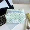 Nova Bolsa Simples Acolchoada de Bolinhas para Batom de Mão Bolsa de Cosméticos Bolsa Pequena de Armazenamento Porta-Moedas Mini Bolsa de Mão Portátil