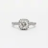 Desejo Anel Redondo Full Diamond Zircônia Europeu e Americano Transfronteiriço Joias de Noivado com Diamante Simulador Oito Corações e Oito Flechas para Mulheres Transfronteiriço