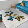 Alfombra de Sala de Estar Moderna Simple Nórdica Hogar Sofá Mesa de Centro Tapete Rectangular Habitación Dormitorio Cama Completa Tapete de Piso de Noche