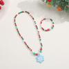 Colgante decorativo navideño pulsera de dibujos animados collar traje cuentas de arroz de vidrio traje de collar con cuentas accesorios de joyería
