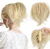 Peluca transfronteriza europea y americana con clip para cola de caballo, cabello rizado, cola de caballo corta, anilla ajustable para el cabello, peluca esponjosa, cola de caballo