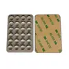 Funda de teléfono de silicona negra minimalista antideslizante con ventosa, soporte de teléfono portátil y extraíble, diseño cuadrado portátil, 24 piezas