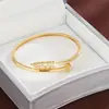 Pulsera de circonita cúbica de clavado creativo transfronteriza, diseño exquisito y delicado, joyería de alta gama y de moda para mujer, directo del fabricante