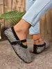 Zapatos Planos Cómodos de Talla Grande con Pedrería y Remaches, Estilo Europeo y Americano, Zapatos de Baile Planos Transfronterizos, En Stock, Directo del Fabricante