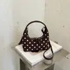 2026 Nuevo Bolso de Mano de Hombro Único Otoño Estilo Lindo para Mujer Lunares Versátil Retro para Viajes Diarios Bolso Cruzado