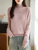 Suéter Gola Alta Meia Tendência Estilo Chanel para Mulheres com Crochê Pesado, Apliques de Strass, Top Interno Estiloso, Camisa Base Tricotada