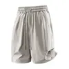 Novos shorts casuais de trabalho da moda 2026 de secagem rápida nas cores cinza Paris, preto, roxo e cáqui, disponíveis em estoque com etiquetas, feitos de algodão
