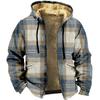 Ropa de Algodón de Invierno para Hombre Europea y Americana, Bolsillos con Capucha Cálidos Forrados de Felpa, Ropa de Algodón de Manga Larga, Estampado Digital 3D, Ropa de Moda Urbana