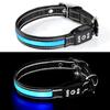Coleira luminosa de LED para animais de estimação, fivela de pino, recarregável via TypeC, à prova d'água, coleira luminosa para cães para caminhadas noturnas, atacado