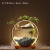 Gran Adorno de Árbol de la Fortuna de Arena Movediza Líquida con Fuente de Agua Corriente para Decoración de Oficina para Atraer Riqueza y Prosperidad