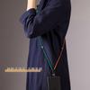 Sandalia de Borla Zen Ágata Verde Madera de Sándalo Cuentas Nuevo Estilo Chino Estilo Nacional Cadena Cruzada Cadena para Teléfono Móvil Correa Accesorios Antiguos para Mujeres