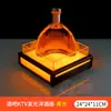 Luz LED Recargable de Barra Portavasos Iluminado Base Creativa Iluminada para Champagne KTV Soporte de Exhibición de Licores Estante Láser para Vino Portavasos