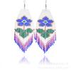Pendientes Bohemianos Personalizados Estilo Europeo y Americano, Diseño Original, Girasol, Flor de Rosa, Cuentas de Arroz Tejidas a Mano, Perlas de Flor