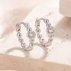 Pendientes Geométricos de Nicho con Perlas Redondas Incrustadas de Diamante, Pendientes Simples de Lujo Ligero de Gama Alta, Producto Nuevo Transfronterizo de Tiktok, Regalo, Venta al por Mayor