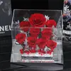 Caixa de Rosas Flor Eterna Rosa Geleira Caixa de Presente Dia dos Namorados Decoração 214 Dia das Mães Presente de Natal
