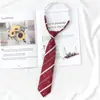Estudiante Jk Estilo Universitario Corbata Corta Rayada Estilo Japonés Jk Nueva Versión Coreana Roja Boda Negro Puro Corbata de Mujer