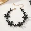 Pulsera de Cadena de Flores para Mujer, Popular, Transfronteriza, Europea y Americana, Moda Personalizada, Tridimensional, Pintada con Spray de Color