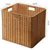 Cesta de almacenamiento de mimbre sintético ropa sucia juguetes bocadillos artículos varios cesta de almacenamiento tejida en bambú hogar sala de estar mueble de TV escritorio completo