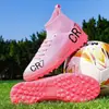 Zapatos de Fútbol de Caña Alta Transfronterizos para Hombres y Mujeres, Zapatos de Entrenamiento con Tacos Largos para Césped Artificial de Estudiantes, Zapatos de Fútbol en Stock, Transpirables