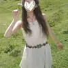 Estilo Bohemio Étnico Metal Mariposa Tejido Cadena de Cintura para Mujer Nuevo Estilo Chino Retro Diseño Único Sentido Cinturón Cinturón