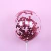 Cor lantejoulas balão enchimento transparente 12 polegadas decoração de aniversário Balão Mágico micro empresa empurrar pequeno presente