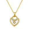 Colgante de Oro Real Vintage Collar de Acero de Titanio Estilo Melad 2025 Avanzado Nuevo Corazón Manchado de Aceite para Mujer Collar Versátil