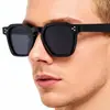 Nuevas Gafas de Sol 51048 Moda Marco Cuadrado Pequeño Bloqueo de Color Estilo Callejero Trendy Europeo y Americano Gafas de Sol Marco Redondo Tachonadas