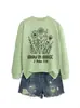 Grow in grace Amazon Wish site independente moda confortável elegante feminina outono e inverno gola redonda manga longa moletom