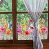 Pegatinas Decorativas para Ventanas de Vidrio Florales Transfronterizas, Calcomanías Estáticas Decorativas para Ventanas Estilo Bohemio, Pegatinas para Puertas de Vidrio con Arreglo de Escena