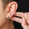 Novos Brincos de Tarraxa Flor Cruzada de Aço Titânio Que Não Desbotam Joias de Orelha Tendência Nicho Masculino Acessórios de Toque de Luxo Leve Feminino