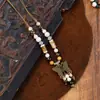 Colar de Maçã de Cerâmica Jingdezhen Colar Borboleta Dopamina Personalidade Fresca Feminina Moda Versátil Colar Venda por Atacado