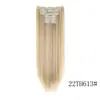 Conjunto Europeu e Americano de 16 Peças de Perucas para Cabelo Longo, Extensões de Cabelo Prontas, Extensões de Cabelo Artificiais de Uma Peça, Cabelo Liso, Cabelo Artificial Fofo Invisível