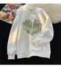 Y04 Cubre Rostro Seda Manga Larga Nuevo Sudadera Estampada de Dinosaurios Cuello Redondo para Hombre Holgada Moderna Transfronteriza Comercio Exterior Top