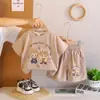 Conjunto de Ropa de Verano para Niños 2025 Nuevo Estilo Ropa para Bebés y Niños Ropa de Manga Corta con Dibujos Animados para Niños Conjunto de Dos Piezas de Verano Venta al por Mayor