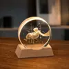 Lámpara de noche de cristal para escritorio, adorno creativo de cristal, lámpara ambiental de mesita de noche, pequeño regalo para maestros en la ocasión del inicio de clases