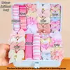 Accesorios para el Cabello de Niños Pasador Pasador Set Combinado Caja de Regalo Diadema para Bebé Pin Lateral para Niña Accesorios para el Cabello Cuerda para el Cabello de Niña Princesa