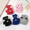 Guantes de dedo medio para niños otoño e invierno niños medio dedo cálidos lindos estudiantes de primaria escritura guantes de punto de doble propósito al por mayor